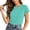 Light Blue, variant on Trendfront Womens Short Sleeve Crewneck T Shirts Plain Solid Color Basic Tee Minimalist Slim Fit Sleeve Summer Casual Layering Tops