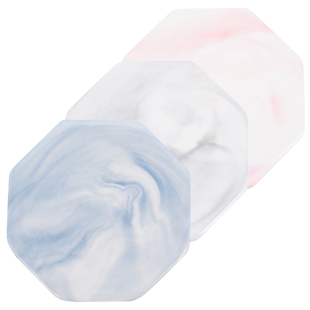 HEMOTON 3Pcs Marble Pattern Wax Seal Pad Wax Cooling Demoulding Plate Pad Coasters