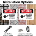 thumbnail image 3 of (2 Pack) High Voltage Authorized Personnel Spanish OSHA Danger Sign 24 Inch X 18 Inch Indoor / Outdoor Rust-Free Aluminum Metal Signs for Workplace, Workshop, and Construction Site,, 3 of 8