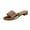 Gold, variant on HomeDM Women's Low Block Heels Sandals Open Toe Comfortable Slip On Summer Beach Slide Sandals, Gold Size 9.5