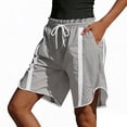 thumbnail image 3 of Delayuji Womens Shorts Casual Wide Leg Short Elastic Waist Workout Knee Length Short Running Athletic Yoga Shorts Sport Wear, 3 of 6