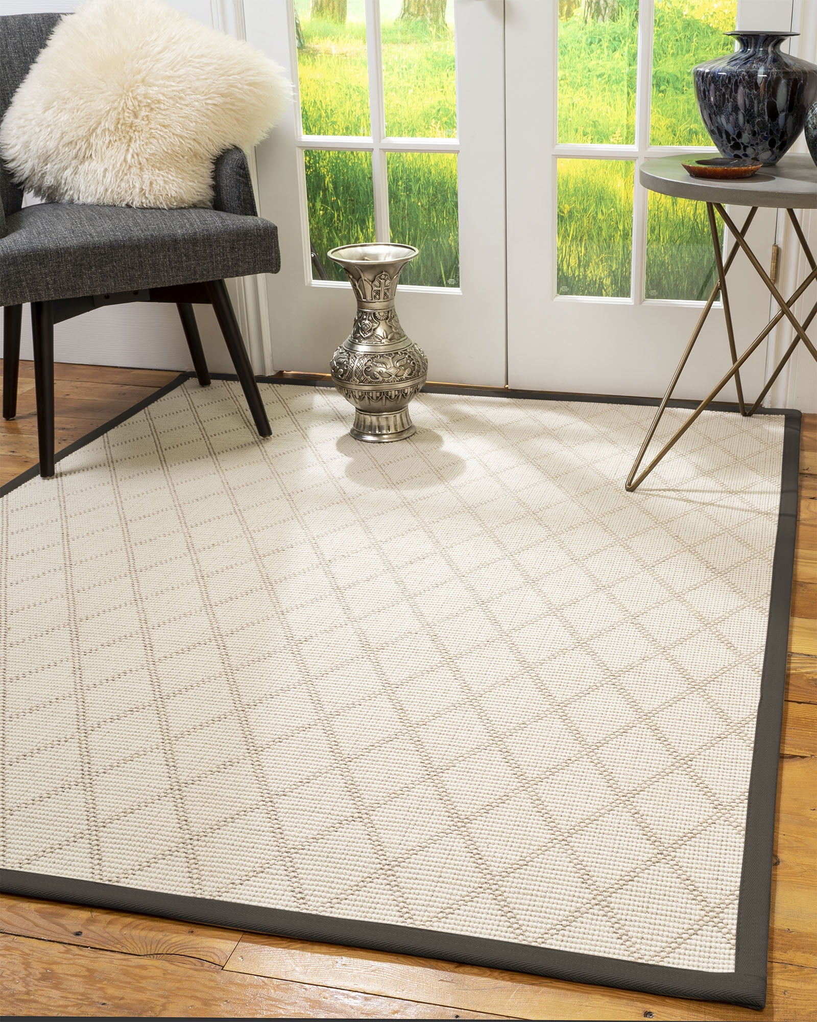 Natural Area Rugs Celano Custom Wool Sisal Rug, 10' x 14', Extra Wide