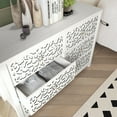 thumbnail image 4 of STYLIVIA 6-Drawer Dresser with Laser-Cut Drawer Fronts Pearl White 45.4"W x 15.7"D x 32"H, 4 of 13