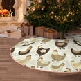 thumbnail image 5 of Sikiie Funny Chicken Nativity Christmas Tree Skirt, Jesus Christian Winter Holiday Tree Mat Decoration(30-48IN)48", 5 of 6