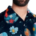 thumbnail image 5 of Easter Men's Short Sleeve Hawaiian Poplin Shirt - Casual Printed Button Down Summer Beach Shirt for Men, 5 of 6