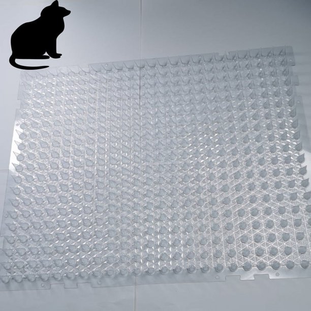Paquete de 8 tapetes disuasivos para gatos para exteriores: Alfombrillas disuasorias para mascotas para gatos y perros - Dispositivos de alfombrilla de entrenamiento disuasorio para interior