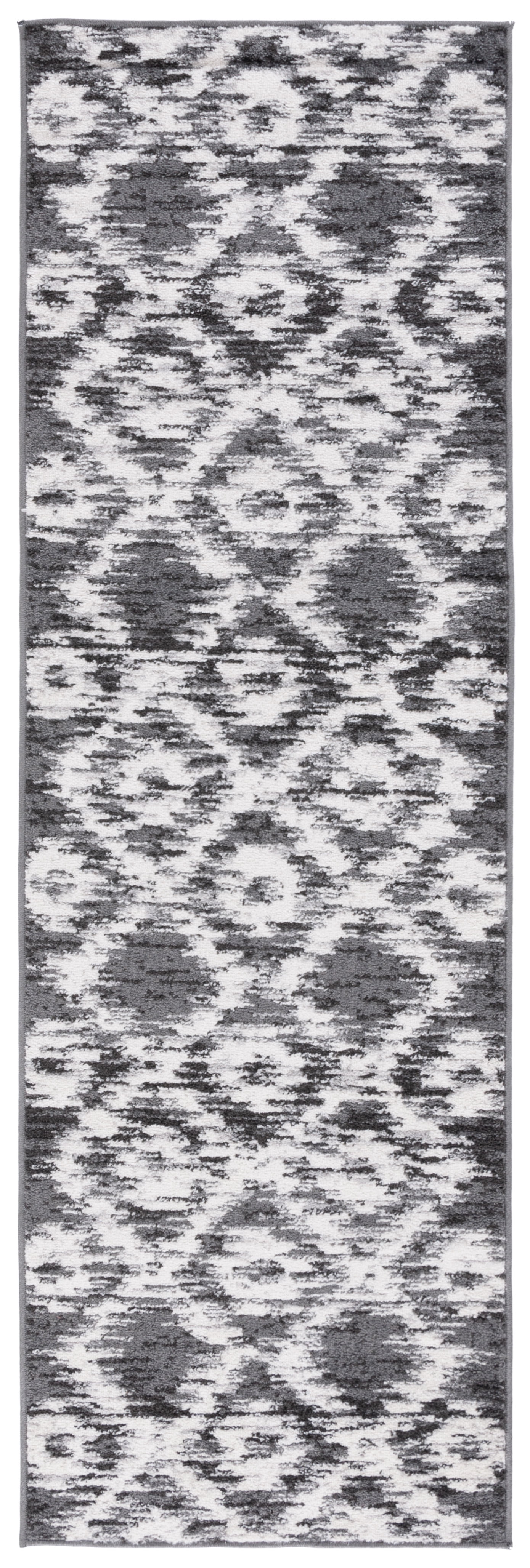 SAFAVIEH Adirondack Valentin Geometric Runner Rug, Charcoal/Ivory, 2'6" x 8'
