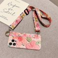 thumbnail image 1 of Funda de teléfono con cordón y correa de muñeca, carcasa con flores brillantes para iPhone 13, 14, 12, 11 Pro Max, X, XR, XS Max, 7, 8 Plus, SE 2020 Fivean unisex, 1 of 2