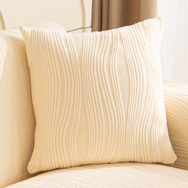 Xiao Hua Cojín decorativo para cama - Cojines decorativos, fundas blancas de 45*45 cm, 1 unidad, funda de felpa con relleno de algodón PP, ideal para la decoración de almohadas.