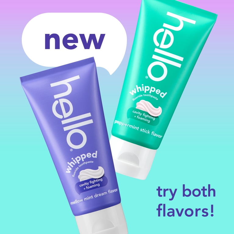 フェイスクリーム hoomi hello Whipped Fluoride Toothpaste, Minty Foam Toothpaste, Mellow