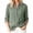Green, variant on Tops for Women 3/4 Sleeve Collar Summer Casual Imitation Cotton Linen T-Shirt