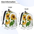 thumbnail image 4 of Balery Plump Sunflower And Sketch Vintage Canvas Backpack for Men and Women - Large Capacity, Durable Travel Laptop Bag for School, Work, Hiking, and Outdoor Activities, 4 of 7