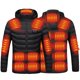thumbnail image 1 of Puntoco Abrigo Con Capucha Y Manga Larga Para Hombre, Informal, Sólido, Con Cremallera, Cuatro Controles, 21 Zonas, Calentador De Calor, Tanques, Carga Usb, 1 of 6