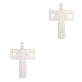 thumbnail image 2 of Riwesomey Amortiguador de puerta de plástico Cocina Baño Gabinete Tope de puerta Tope Cierre lento Amortiguador amortiguador blanco 2piezas Riwesomey CBP120174, 2 of 5