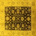 thumbnail image 1 of Ahgly Company Indoor Square Oriental Yellow Industrial Area Rugs, 5' Square, 1 of 4