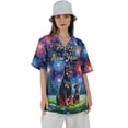 thumbnail image 4 of Happy New Year Doberman Pinscher Family Cheer Winter Midnight Firework Hawaiian Shirt Breathable Summer Unisex Merch Doberman Dog Lover Gifts - 02025, 4 of 6