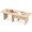 Oak, variant on Modular Coffee Table Set of 2 L Shaped Center Tables for Small Space