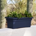 thumbnail image 2 of Bloem Veranda 26" Rectangular Resin Deck Box Planter - UV-Resistant, Indoor and Outdoor, Navy, 2 of 5