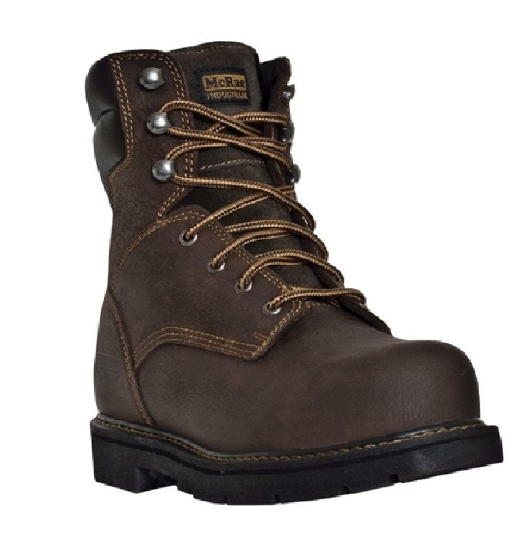 McRae Industrial Work Boots Mens Steel Toe Lace Up Dark Brown MR86334