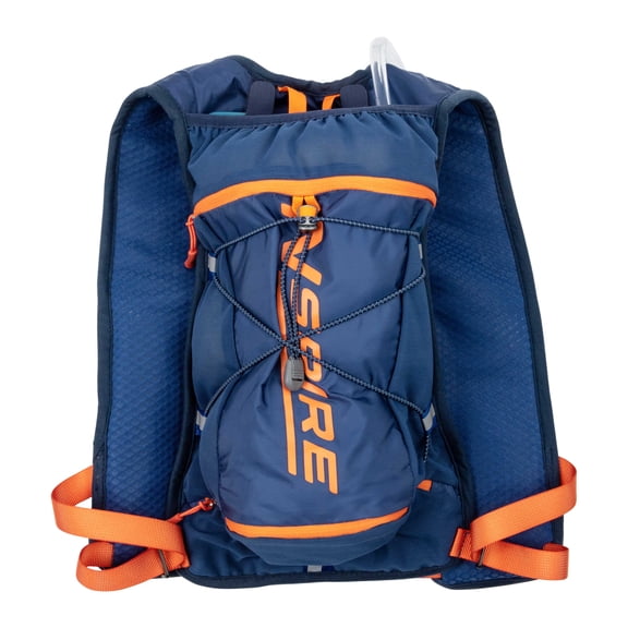 Nathan Nspire 6 Liter Storage Capacity Hydration Back Pack with 1.5 Liter Bladder Blue/Orange