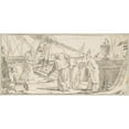 thumbnail image 2 of Giovanni Battista Tiepolo 14x9 Gold Ornate Wood Frame and Double Matted Museum Art Print Titled - Bishops and Monks Being Received at a Ship by a Venerable Dignitary (1696-1770), 2 of 4
