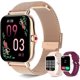thumbnail image 1 of Smart Watch for Women(Call Receive/Dial), Fitness Tracker Waterproof Smartwatch for Android iOS Phones 1.7" HD Full Touch Screen Digital Watches,Gold, 1 of 4