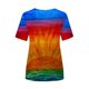 thumbnail image 5 of Gibobby Camiseta de manga corta para mujer Mujeres Casual Summer Tops Floral Short Manga Round Neck Tee T Camisa lado suelto Tunic Blouse(Rojo,G), 5 of 5
