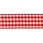3/4" Gingham Plaid Ribbon Red 3 Yard