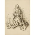 thumbnail image 2 of Jörg Schweiger 19x24 Gold Ornate Framed and Double Matted Museum Art Print Titled - Maria with the Child on the Lawn Bank, 2 of 4