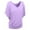 Purple, variant on ZyeKqe Womens Plus Size Tops Half Sleeve Shirts Casual V Neck T Shirts Ruched Hem Going out Tops