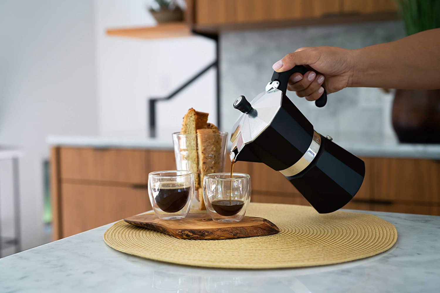  Bellemain Stovetop Espresso Maker Moka Pot (Silver, 6 Cup):  Home & Kitchen