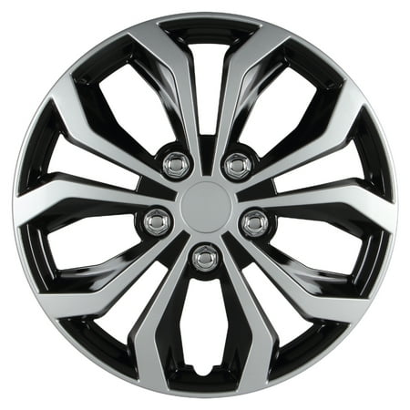 14 inch Hubcaps Spyder Performance Black Silver Wheel ...