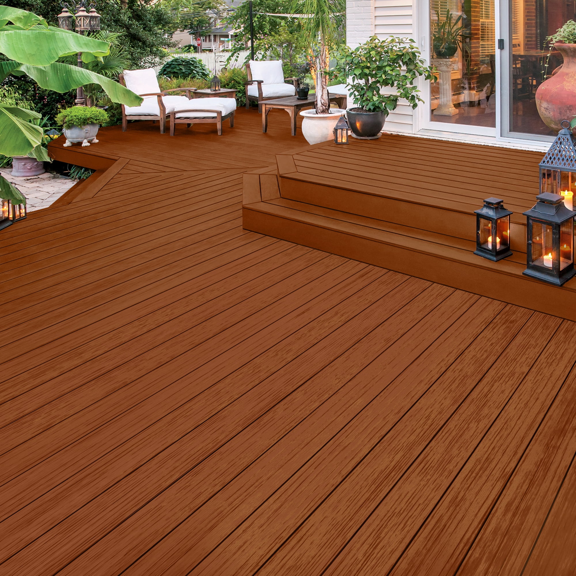 Olympic Elite 1 Gallon ST-2020 Redwood Semi-Transparent Exterior Stain and Sealer in One Low VOC