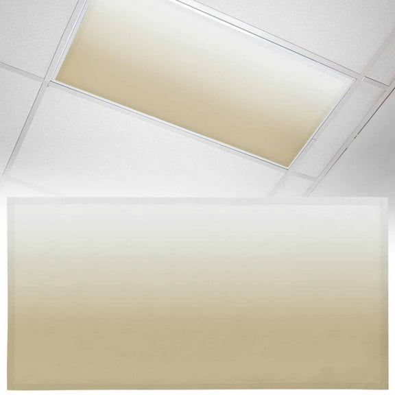 1 Pack Farm Yellow Fluorescent Light Covers for Ceiling Lights Gradient Magnetic Ceiling Light Covers Overhead Light Filters for Office Classroom Home
