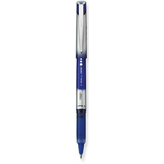 Pilot Vball Grip Liquid Ink Roller Ball Pen, Blue Ink Fine Point, 3-PACK(35571)
