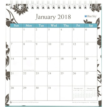 Blue Sky Barcelona 6 0625 X 6 375 Monthly Desk Calendar With
