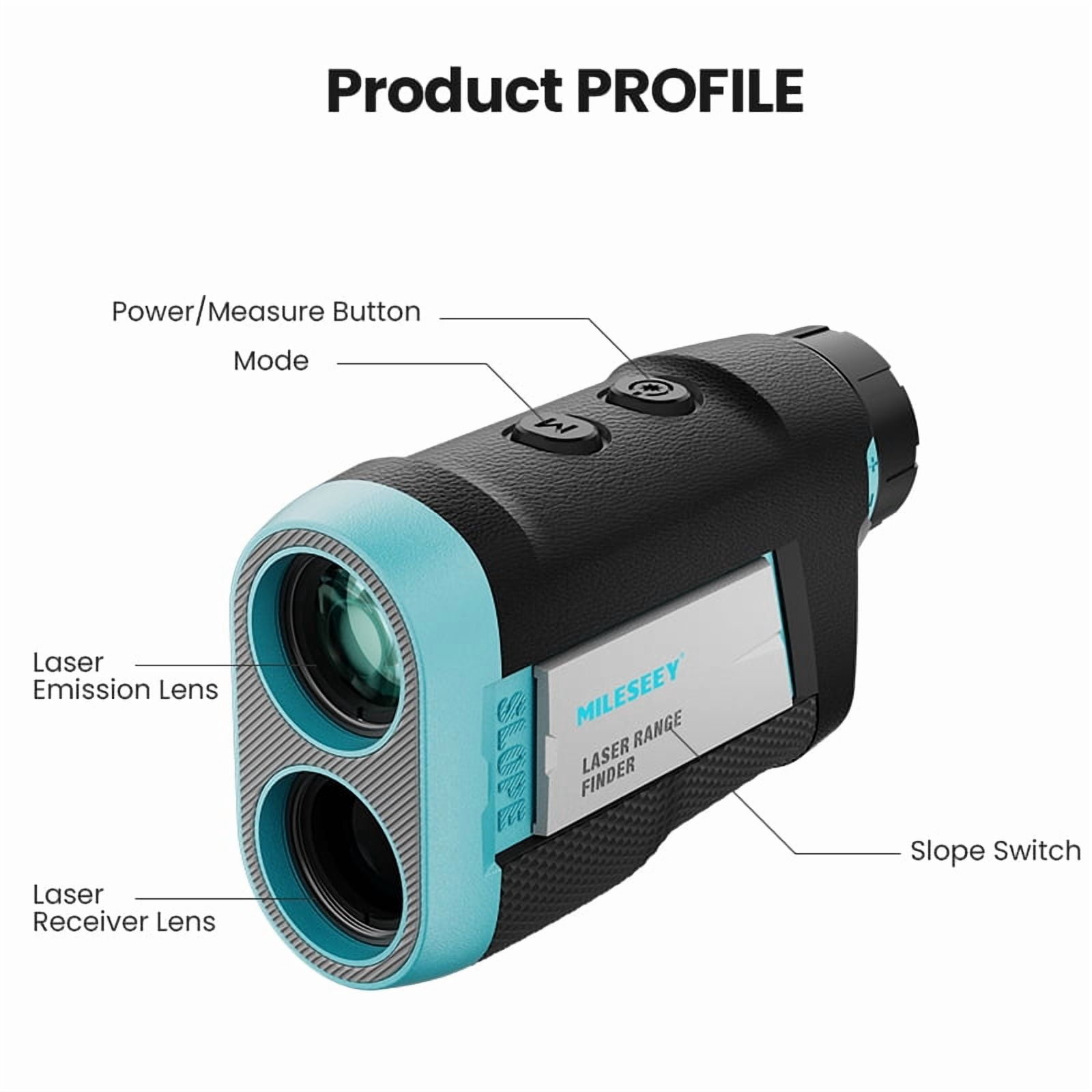 Mileseey Golf Range Finder with Flag Pole Lock Vibration Rechargeable Magnetic