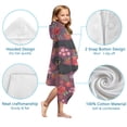 thumbnail image 7 of Dachshund Dog and Flower Floral Hooded Bath Towel，50"x30" for Ages 3 To 12 Kids, Quick Dry Lightweight Soft Microfiber Hood Beach Towel Cover Up for Kids, 7 of 7