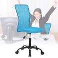 thumbnail image 6 of Dkelincs Armless Office Chair Mesh Desk Chair Adjustable Computer Chair Task Rolling Chair with Quiet 360°Swivel Wheels for Adults, Blue, 6 of 7