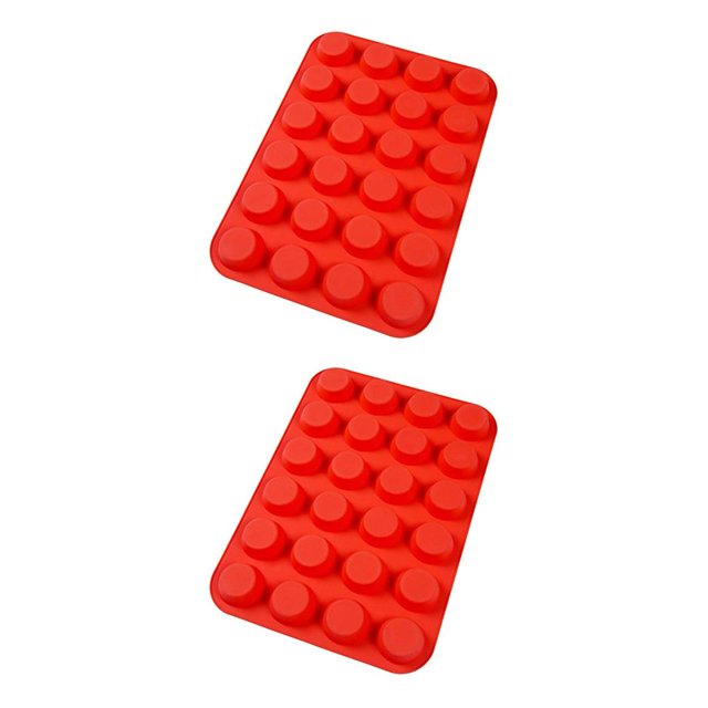 Ounissouiy Molde para hornear magdalenas con 24 ranuras, bandeja para moldes de silicona para pasteles y Chocolate, bandeja para hornear postres de cocina Type1 NO1 Ounissouiy CBP134010
