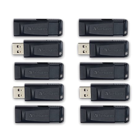 UPC: 0023942708933 | Verbatim 70893 Store ‘n’ Go USB-A Flash Drives Business Bulk 10 Count Black (32 GB)