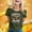 Army Green, variant on Graphic Tees for Women T-Shirts Bavarian Oktoberfest Deer Print Tee for Festive German Celebration Comfortable Everyday Wear White L