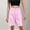 Pink, variant on Women's Fashionable Capris Spring And Summer Button Up High Waisted Wide Leg Shorts Women's Shorts Denim plus Size Tops for Women Short Sleeve Womens Shorts Casual Womens Short Sleeve Tunic Tops