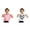 Pink & White, variant on SGMVNU 2 Pack Girl's T Shirts Fashion Summer Short Sleeve Heart Print Graphic Tees Casual Loose Fit Basic Top, Size 5-6 Years, Green & Orange