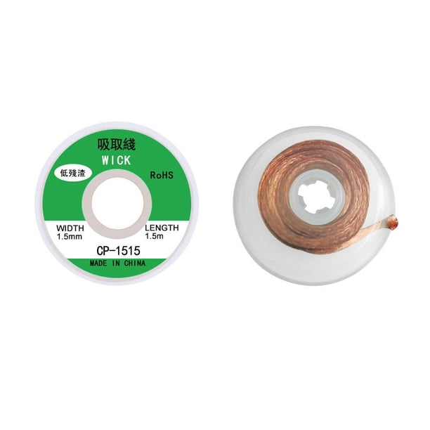 TQEHS Alambre desoldador Trenza de soldadura Malla de soldadura Piezas de soldadura Ancho = 3,5 mm 1 mm X7G1
