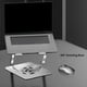 thumbnail image 5 of Soporte de Escritorio para Portátil con Rotación de 360 Grados, de Metal, con Ventilador para Juegos, Universal, de Doble Eje, Color Gris., 5 of 7