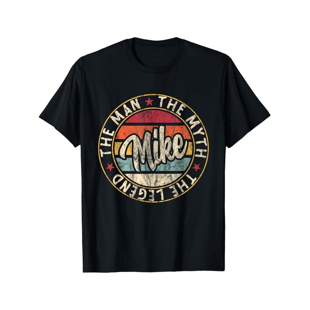 Cotton short sleeves Mens Mike The Man The Myth The Legend First Name Mike T-Shirt