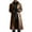 Brown, variant on IROINNID Men's Trench coat Stand Collar Long Sleeve Solid Color Loose Lapel Slim Long Jacket Windbreaker Jacket
