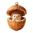 thumbnail image 1 of Adornos de animales del bosque en forma de bellota, decoraciones navideñas de acrílico para el árbol de Navidad, 2D, 1 of 7