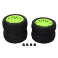 thumbnail image 2 of 4 Pcs RC Car Tires, 2 Front 2 Rear Round Stud Type Off Road RC Tires Rubber Plastic High Grip RC Car Wheels for 1/10 RC Car, 2 of 8